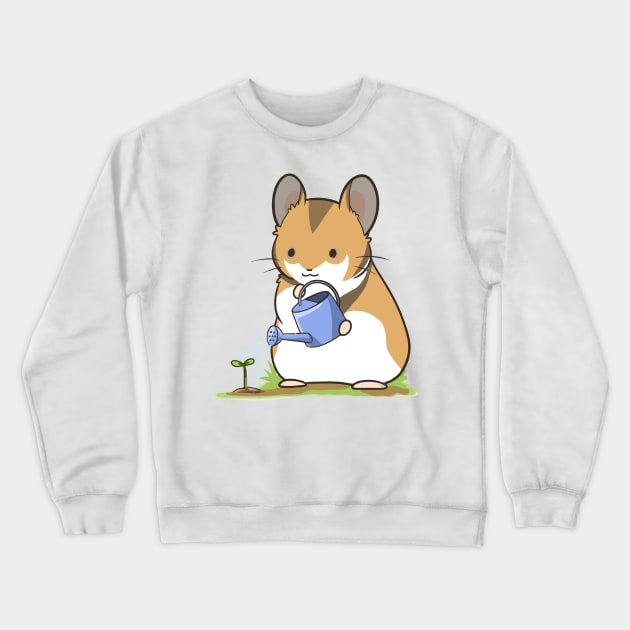 Gardening Hamster Crewneck Sweatshirt by BadDesignCo